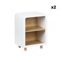 Voir la diapositive 5 : SWEEEK Lot de 2 tables de chevet effet bois 2 niches
