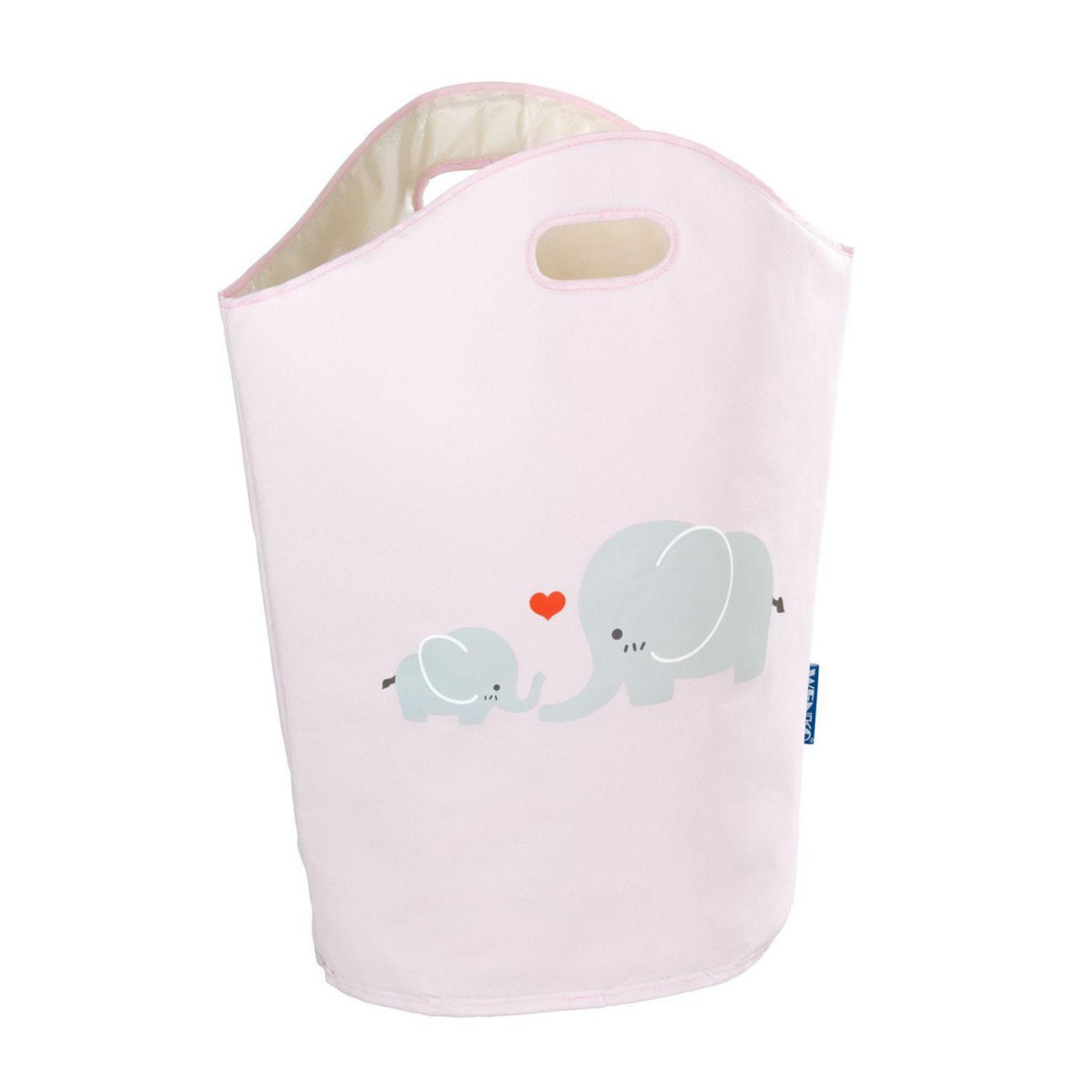 Wenko Panier à linge enfant Elli - 40 x H. 52 cm - Rose