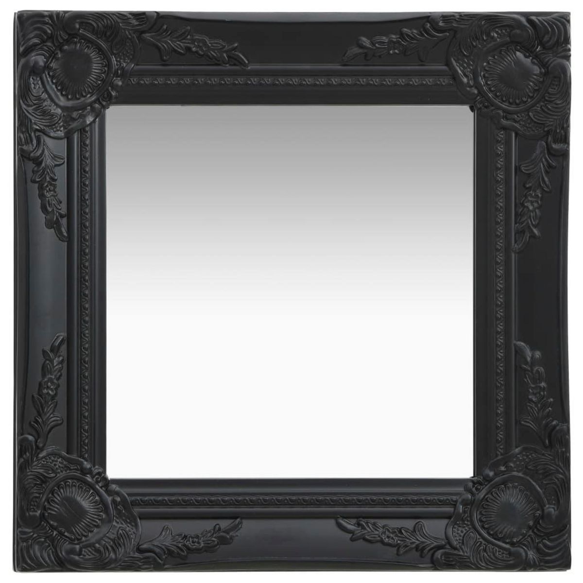 VIDAXL Miroir mural style baroque 40x40 cm noir