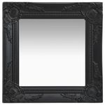 VIDAXL Miroir mural style baroque 40x40 cm noir