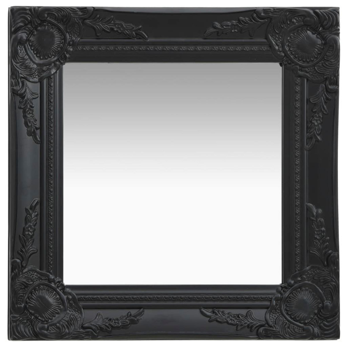 VIDAXL Miroir mural style baroque 40x40 cm noir