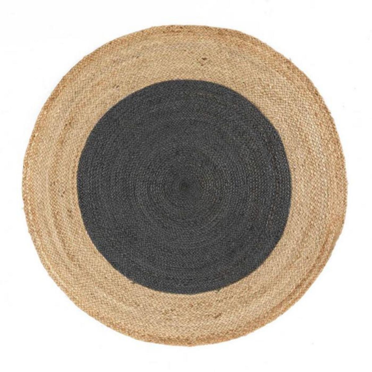 Paris Prix Tapis Rond en Jute  Napoli  120cm Anthracite