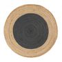 Voir la diapositive 1 : Paris Prix Tapis Rond en Jute  Napoli  120cm Anthracite
