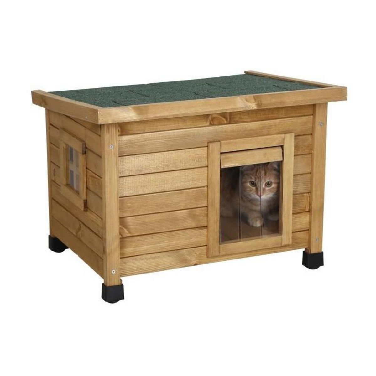 KERBL KERBL Maison pour chat Rustica 57x42x45cm - Bois