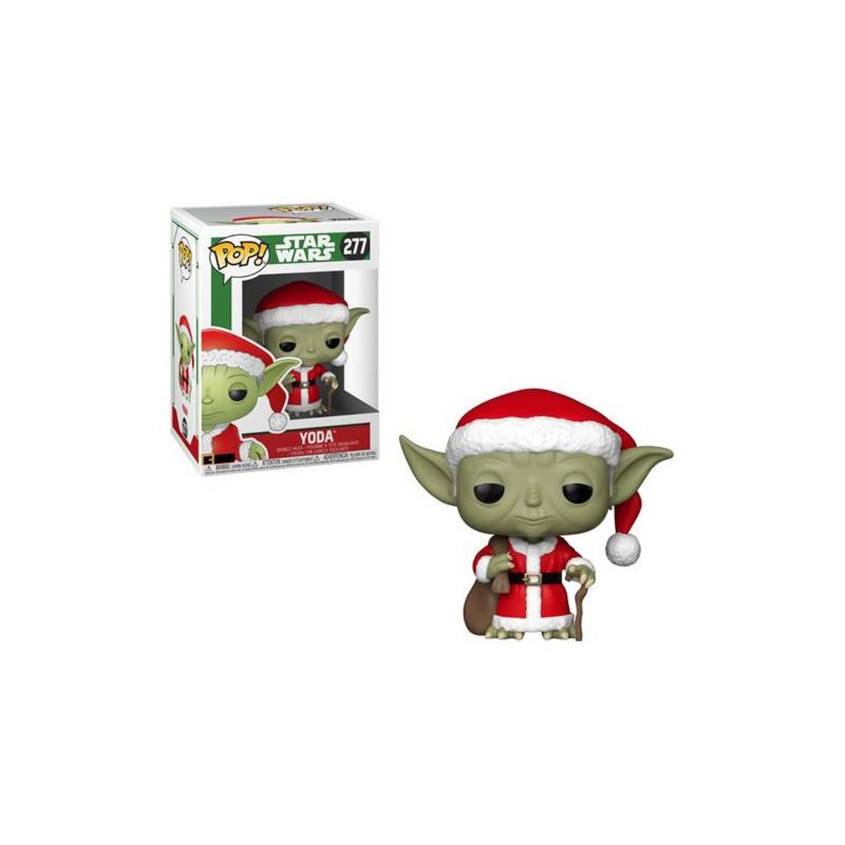 Funko Figurine à tête branlante Funko Pop Star Wars Holiday Santa Yoda