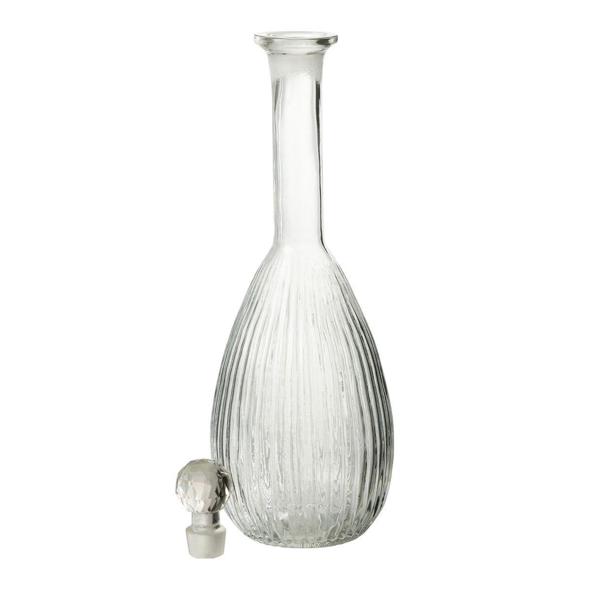 Voir la diapositive 2 : J-LINE Carafe en Verre Lignes  Anastasia  39cm Transparent