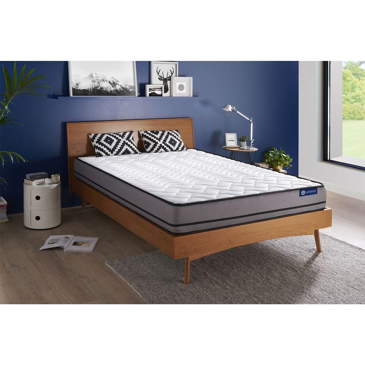 ACTISOM Matelas ACTIFLEX 140x190cm RESSORTS ENSACHES 3zones de confort