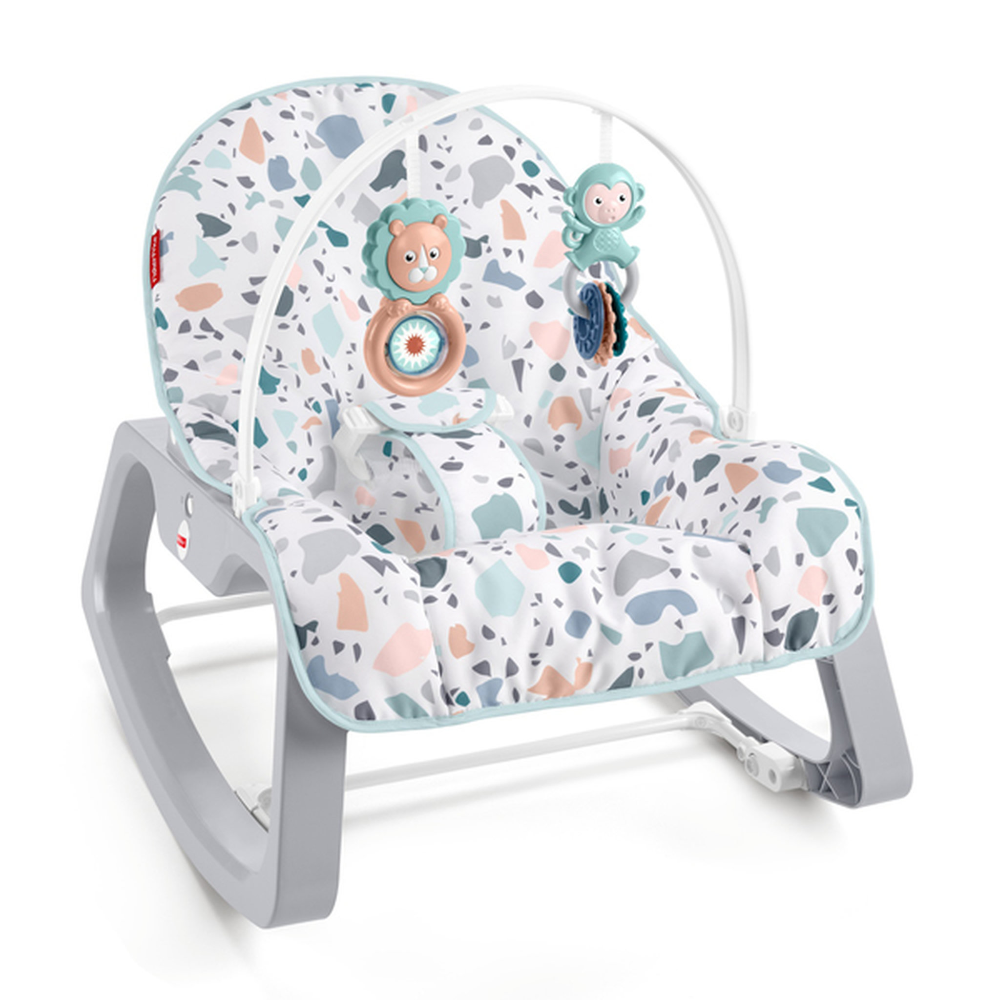 Voir la diapositive 1 : Fisher price Transat évolutif 2 en 1 Terrazzo