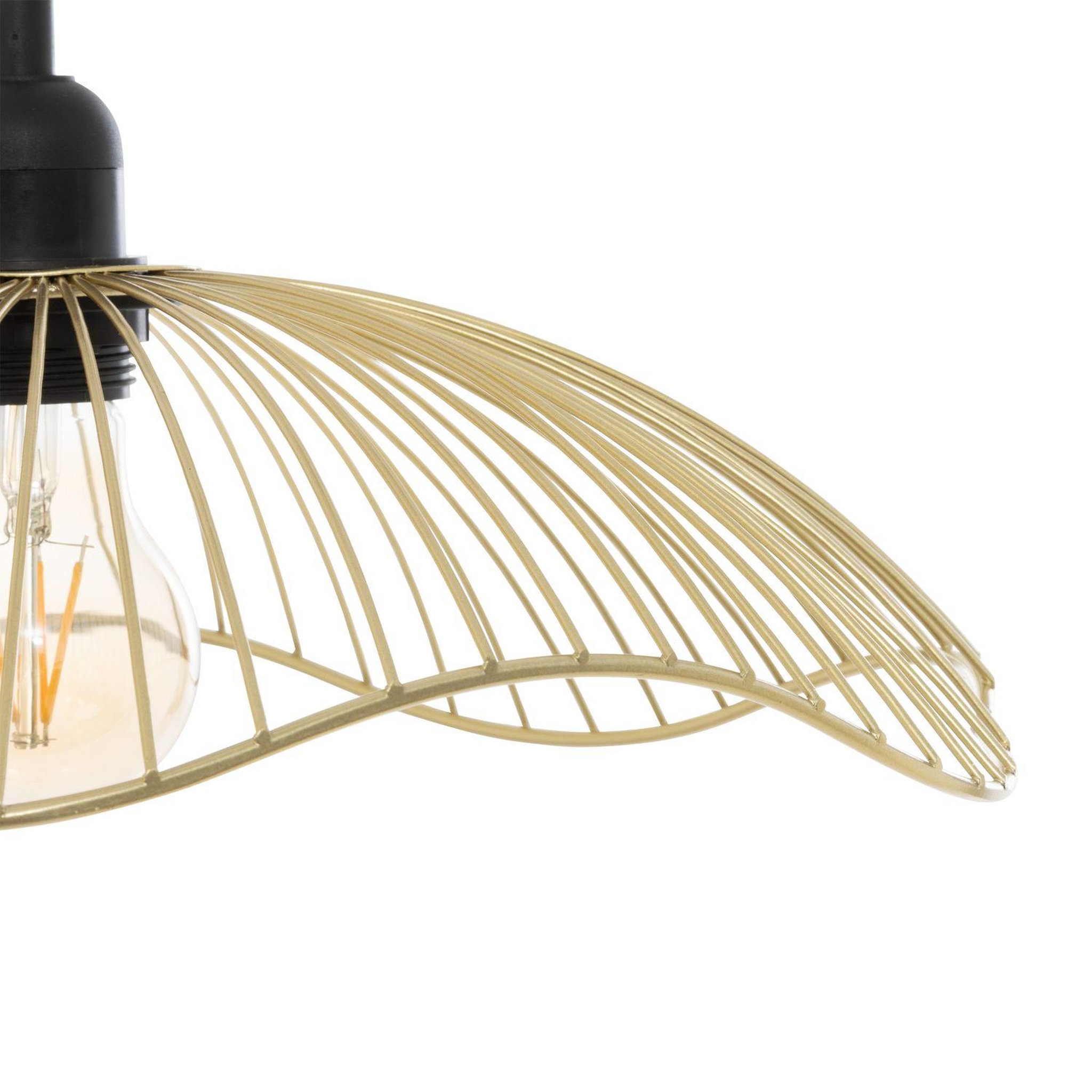 Voir la diapositive 3 : ATMOSPHERA Suspension filaire en métal galt - diam. 34 cm - doré