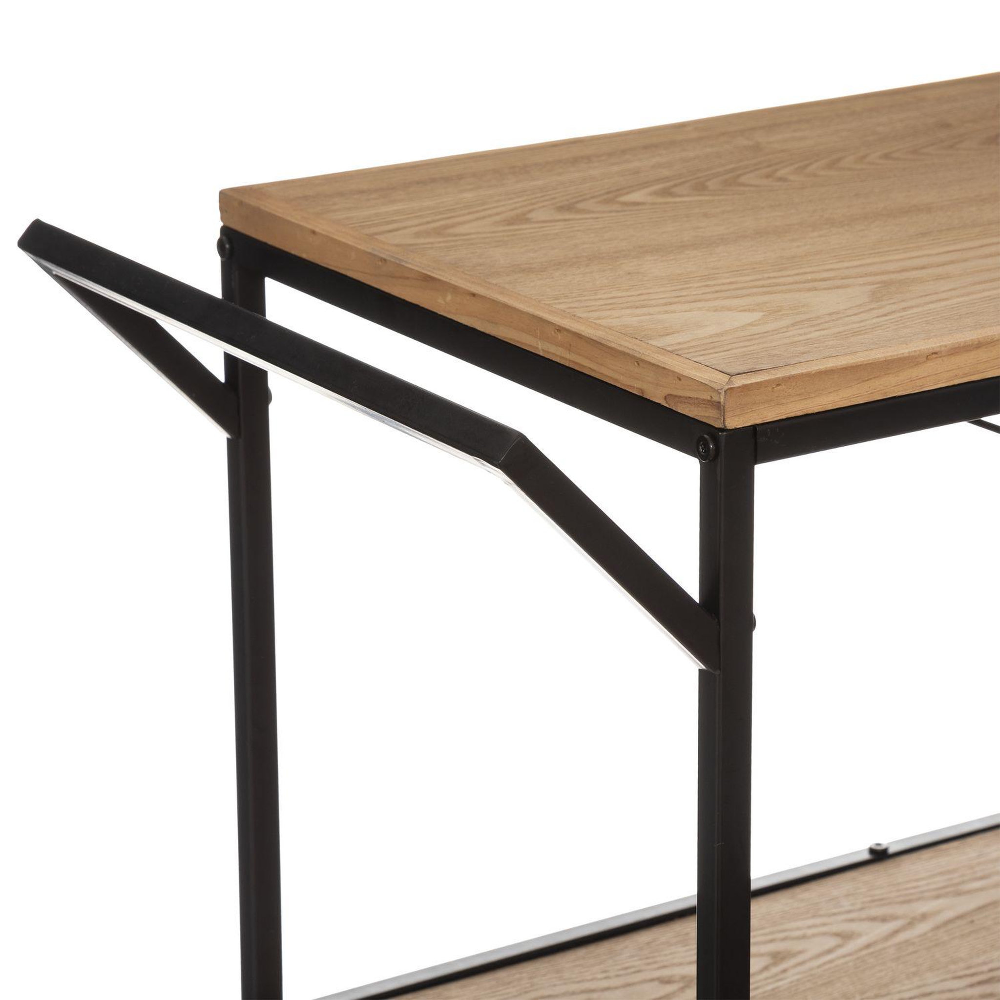 Voir la diapositive 3 : ATMOSPHERA Desserte Bakos grand modèle en métal et MDF - Beige et noir