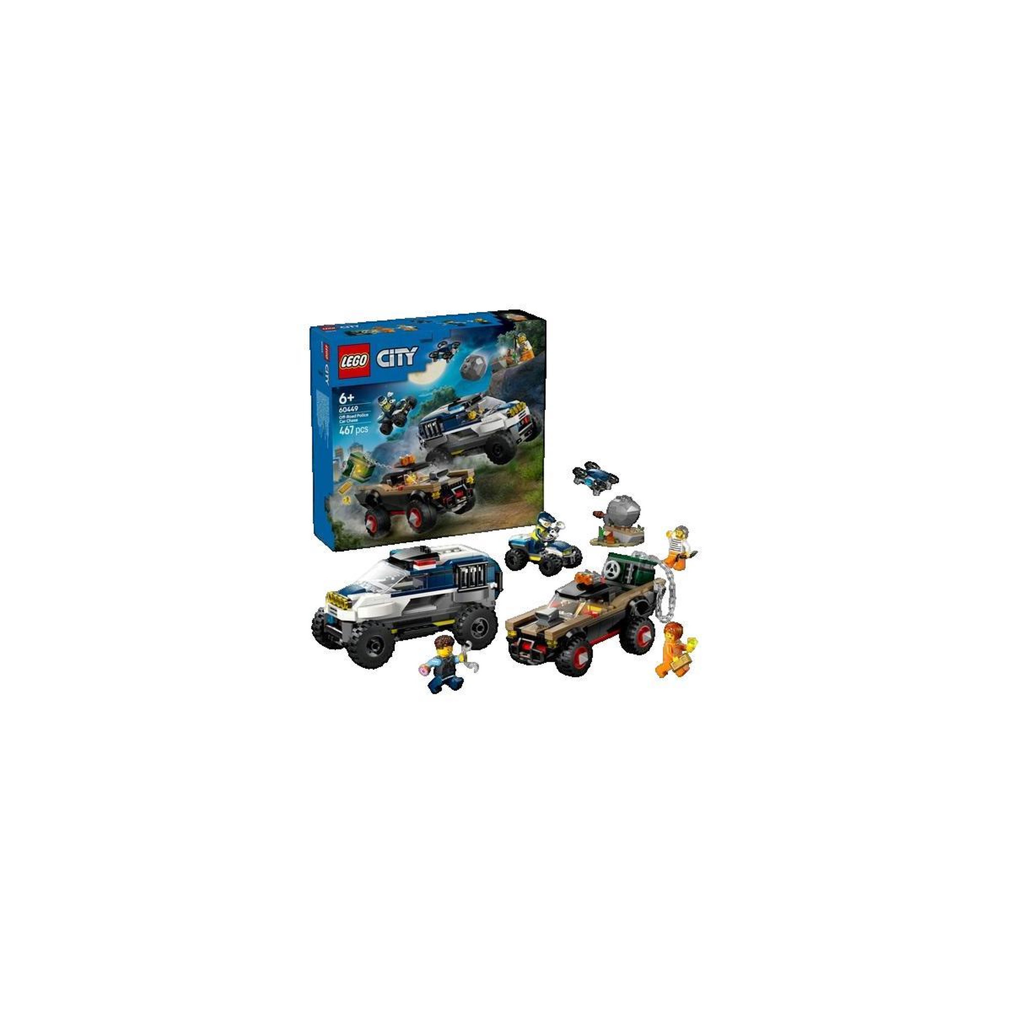 LEGO Jeu de construction Lego LEGO La course-poursuite de la voiture de police tout-terrain