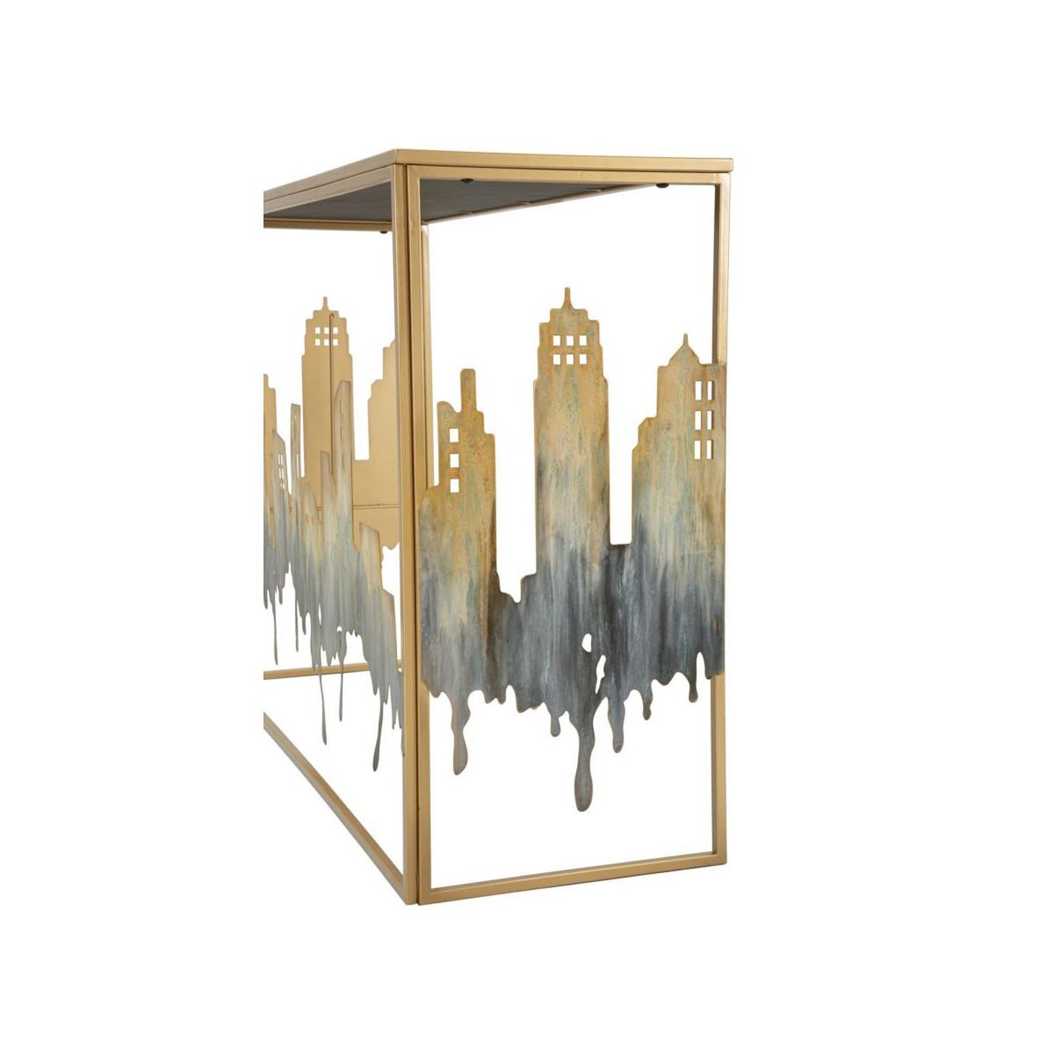 Voir la diapositive 6 : Paris Prix Console design en métal  city  110cm multicolore