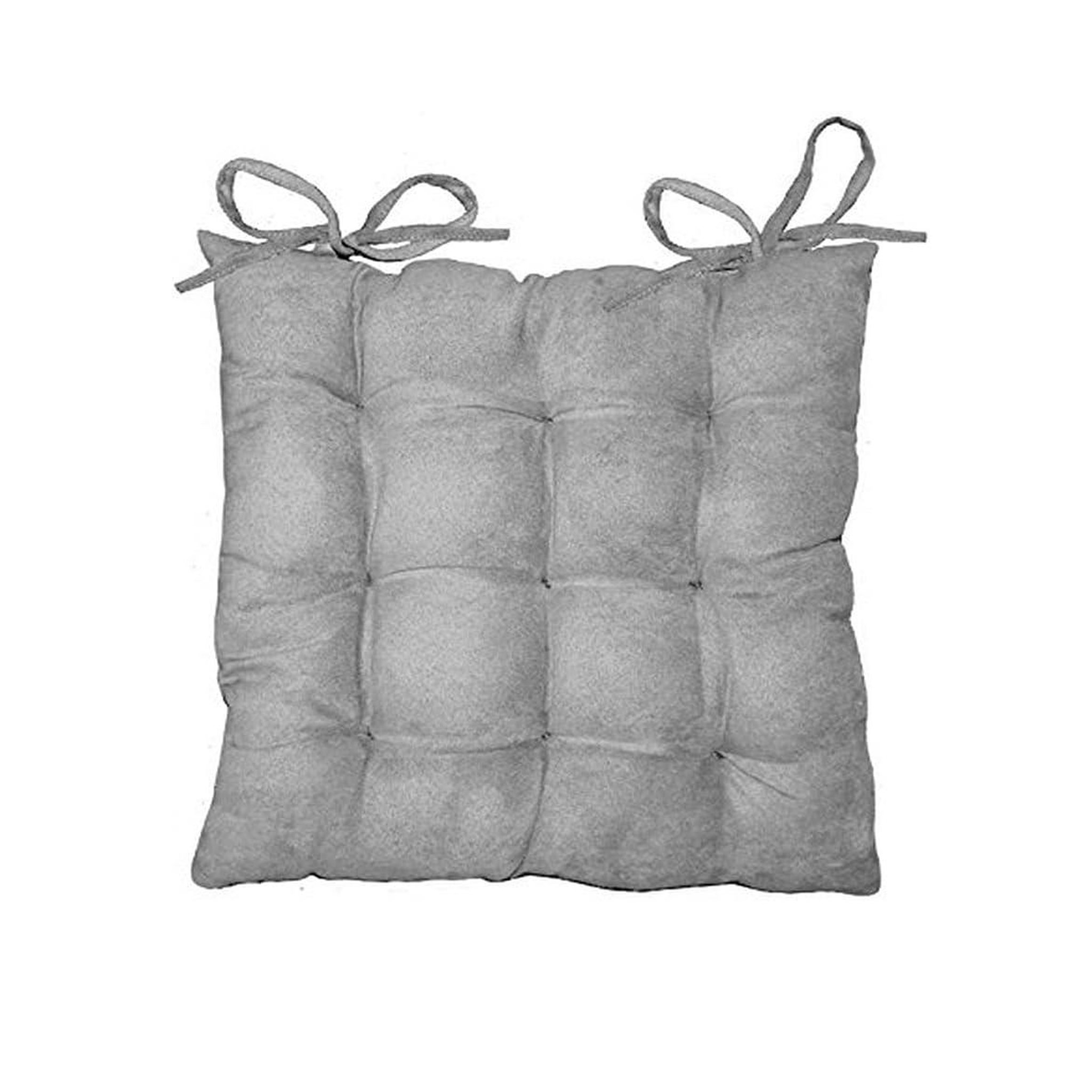 Eden Assise matelassée suede uni suedine gris clair