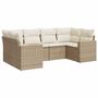 Voir la diapositive 2 : VIDAXL Salon de jardin avec coussins 6 pcs beige resine tressee