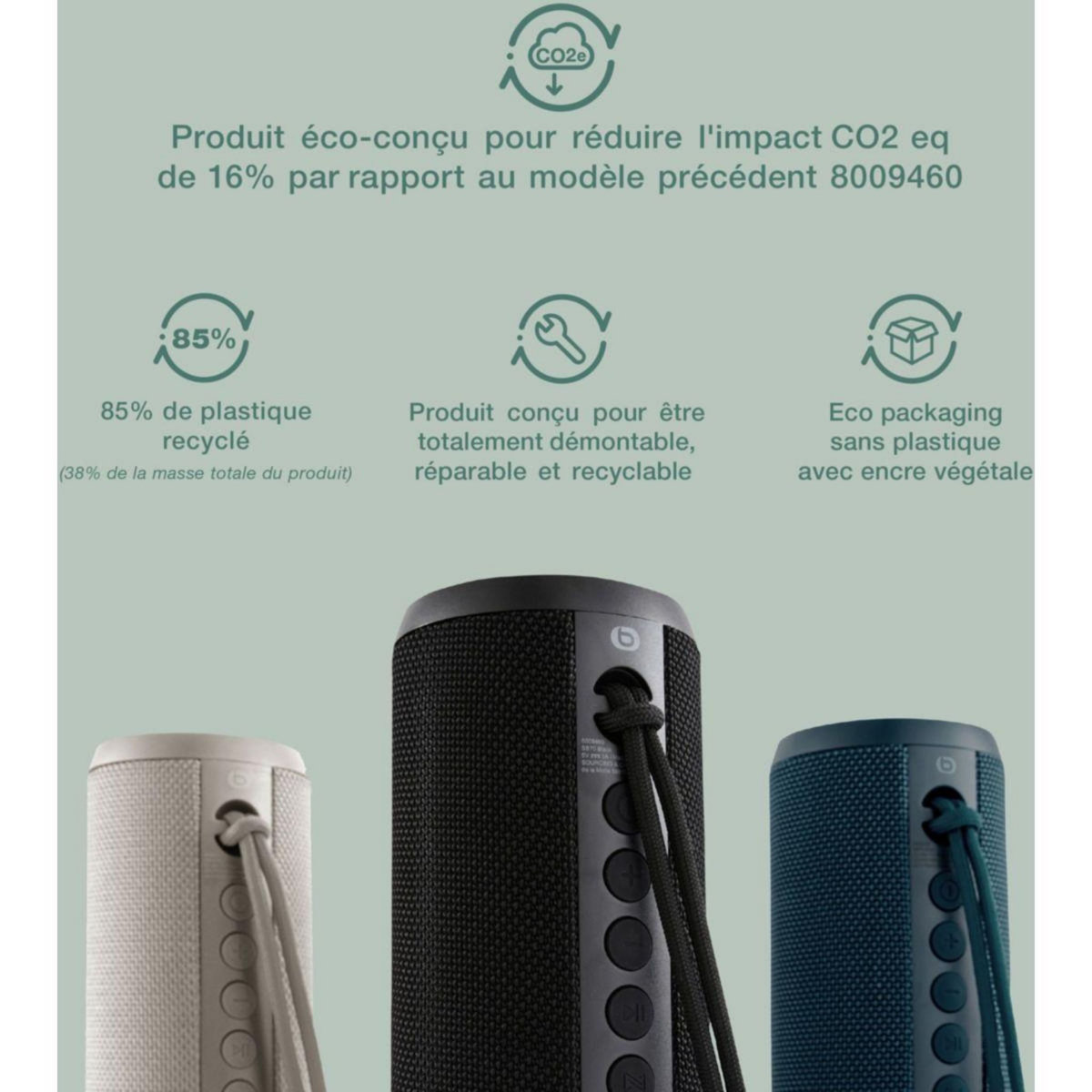 ESSENTIEL B Enceinte portable SB70 Crème ECO-CONCUE