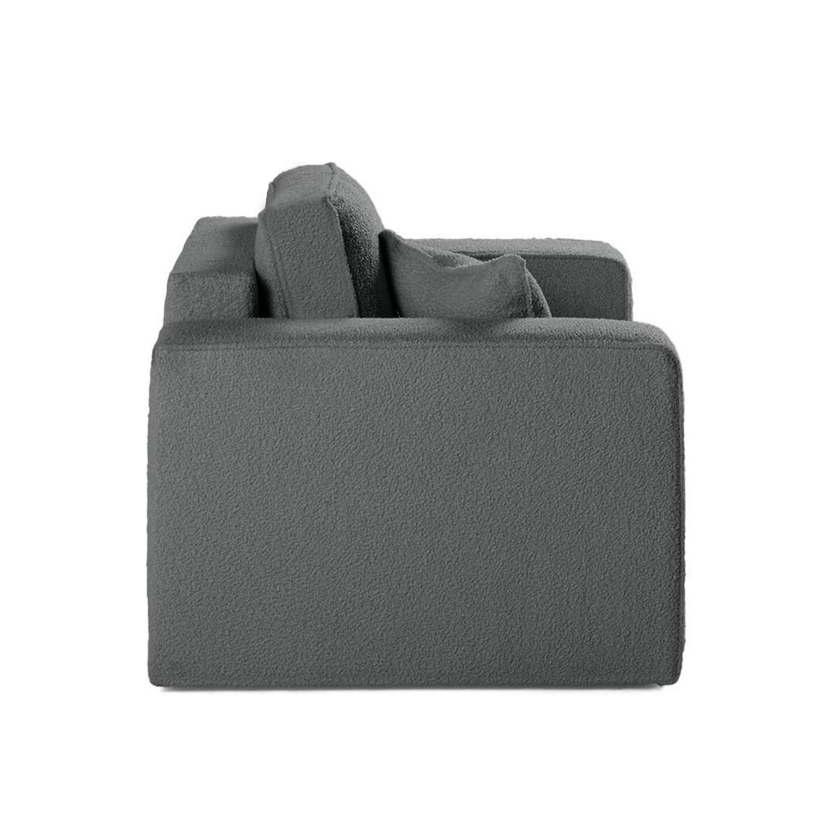BEST MOBILIER Topaze - fauteuil - en tissu bouclette