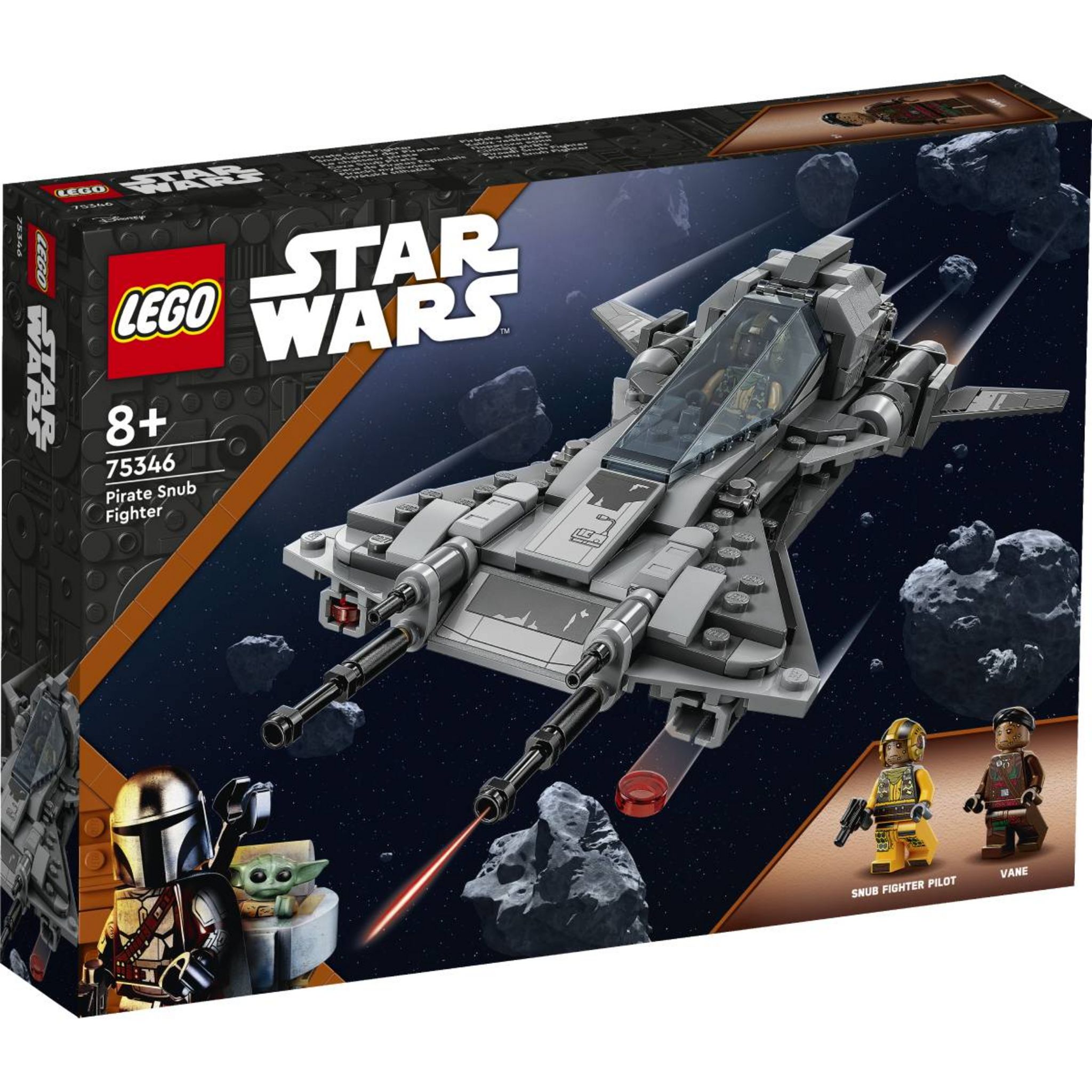 LEGO 75346 Star Wars Le Chasseur Pirate, Jouet de Construction Le Mandalorien Saison 3 avec Minifigurines Pilote et Vane, Idée Cadeau à Collectionner