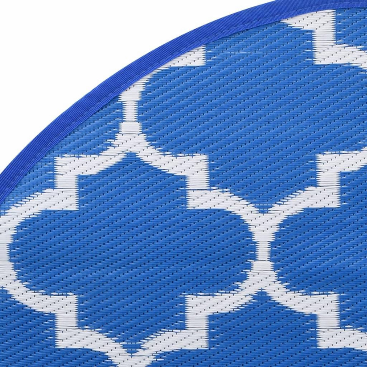 VIDAXL Tapis d'exterieur ARAKIL bleu Ø120 cm PP