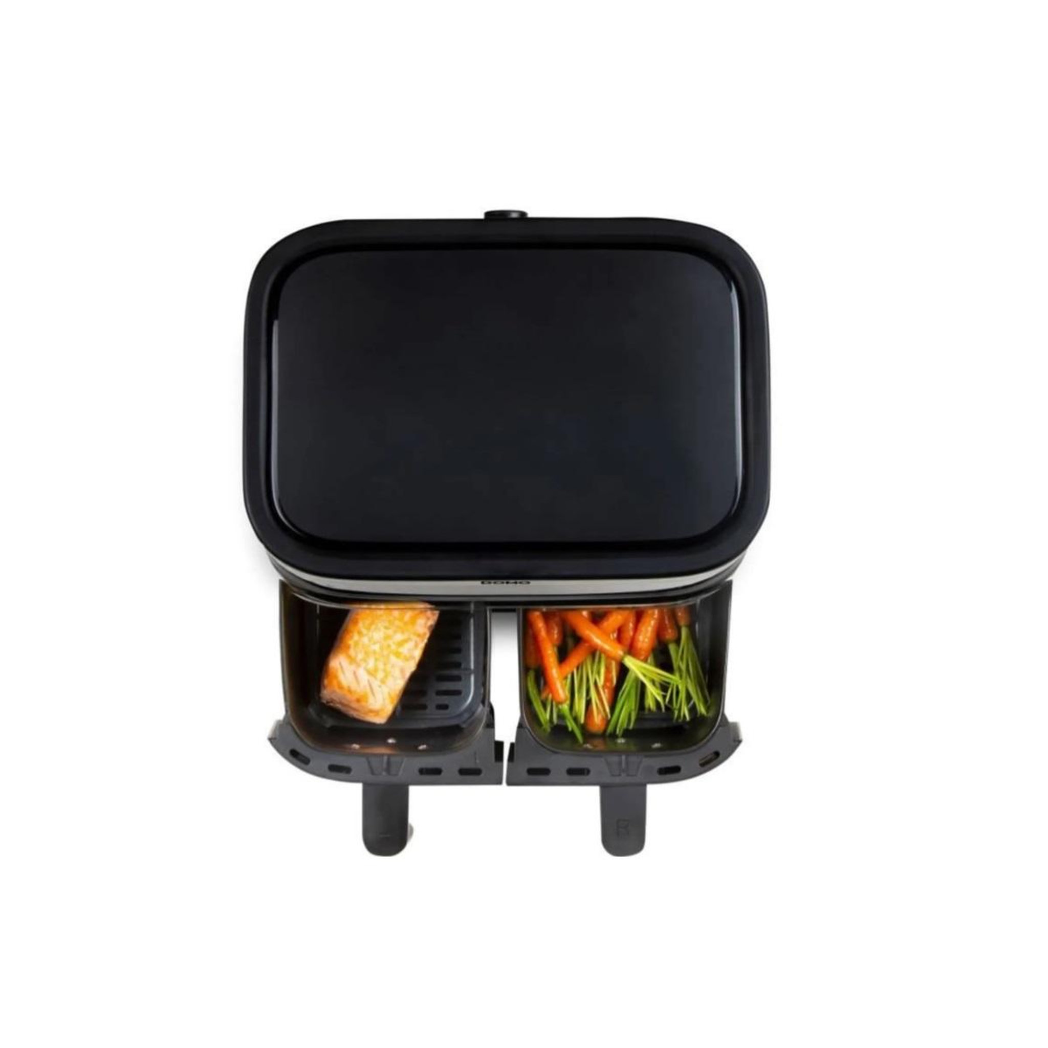 Voir la diapositive 4 : Domo Friteuse sans huile 2x4l 2850w noir - do537fr