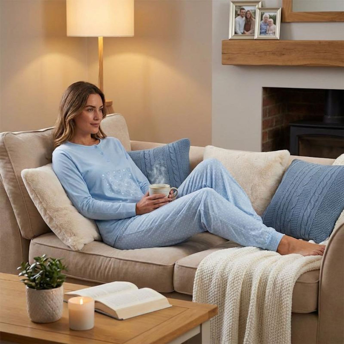 OZABI OZABI Ensemble Pyjama Long Femme Haut Manches Longues