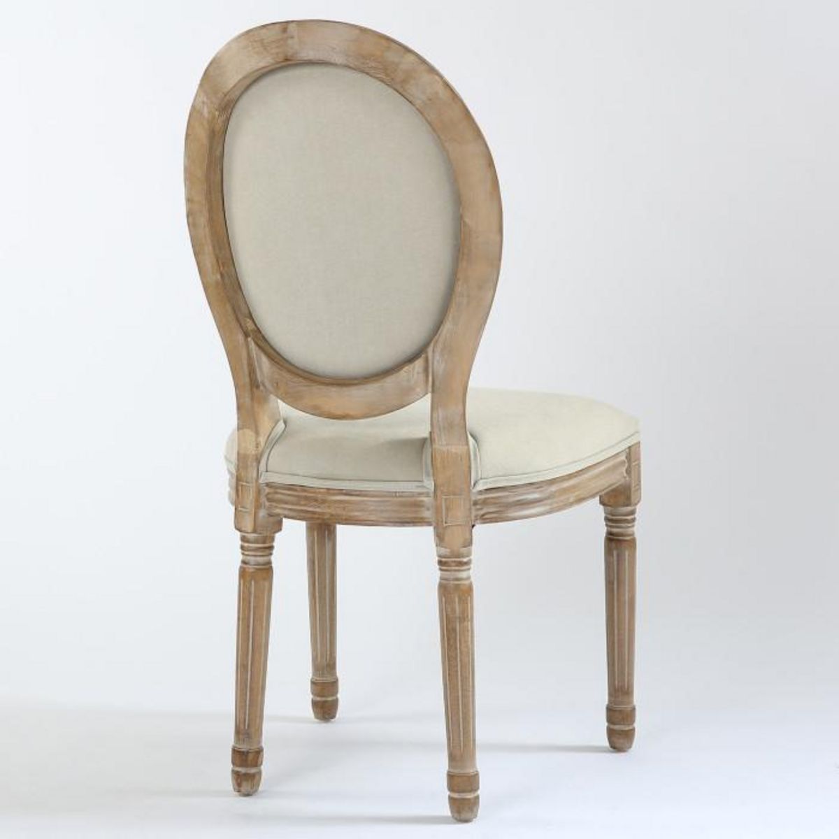 Paris Prix Lot de 20 Chaises Médaillon Tissu  Versailles  96cm Beige