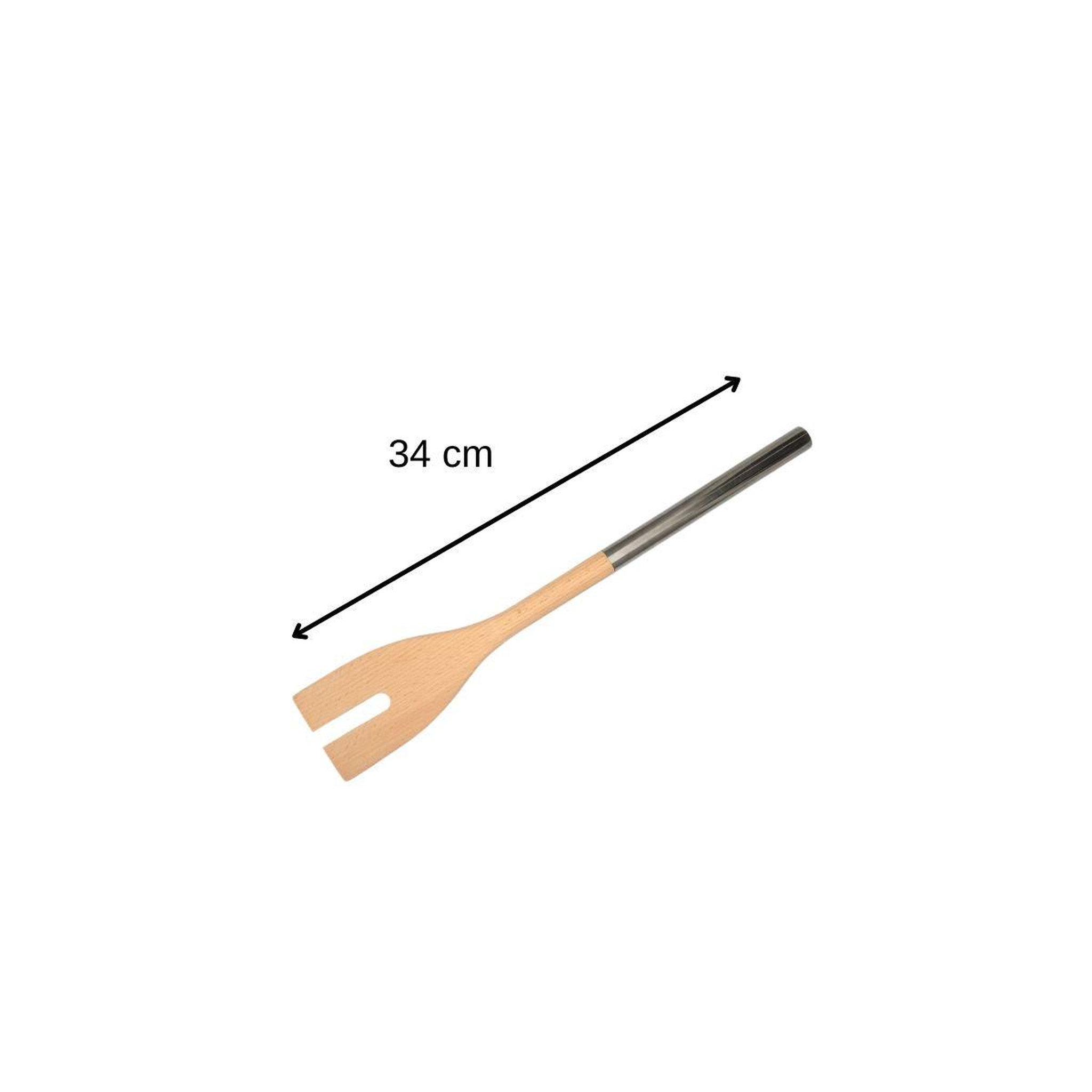 Voir la diapositive 3 : Fackelmann Set de 2 ustensiles de cuisine couverts à salade bois fackelmann boisselerie