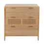 Voir la diapositive 2 : Paris Prix Buffet 3 Tiroirs en Bois  Nivelo  90cm Naturel