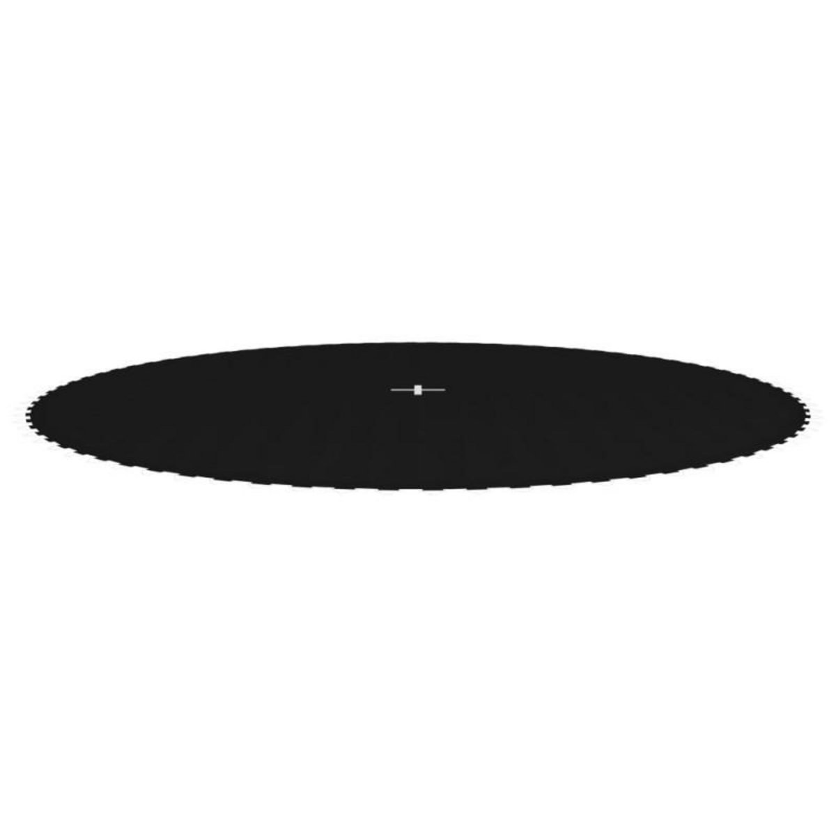 VIDAXL Tapis de saut Tissu Noir pour trampoline rond de 4,27 m