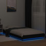 Voir la diapositive 4 : VIDAXL Cadre de lit avec lumieres LED sans matelas noir 90x200 cm