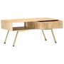 Voir la diapositive 2 : VIDAXL Table basse 95x50x42 cm bois de manguier massif