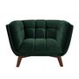 Voir la diapositive 1 : Rendez vous déco Fauteuil en velours vert foncé - Mona