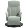 Voir la diapositive 4 : VIDAXL Fauteuil inclinable de massage repose-pied gris clair velours
