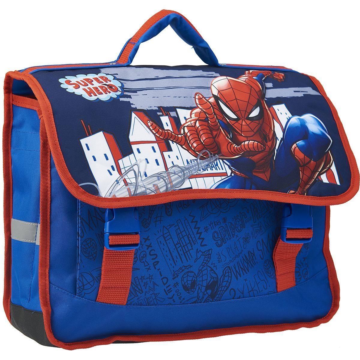MARVEL Cartable 38 cm CP/CE1/CE2 bleu et rouge Spiderman