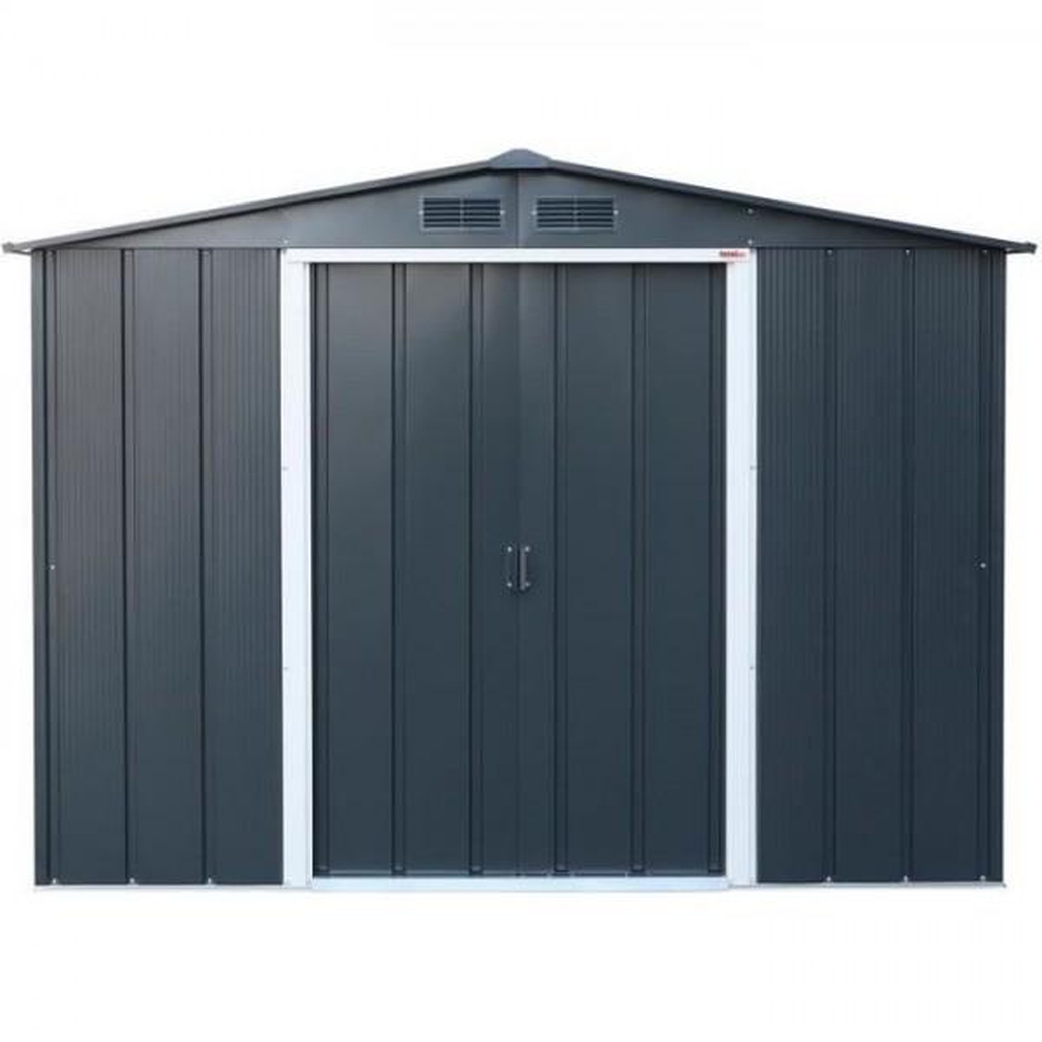MARKET24 Abri de jardin en métal 4,77 m2 - DURAMAX - Kit d'ancrage inclus - Gris anthracite