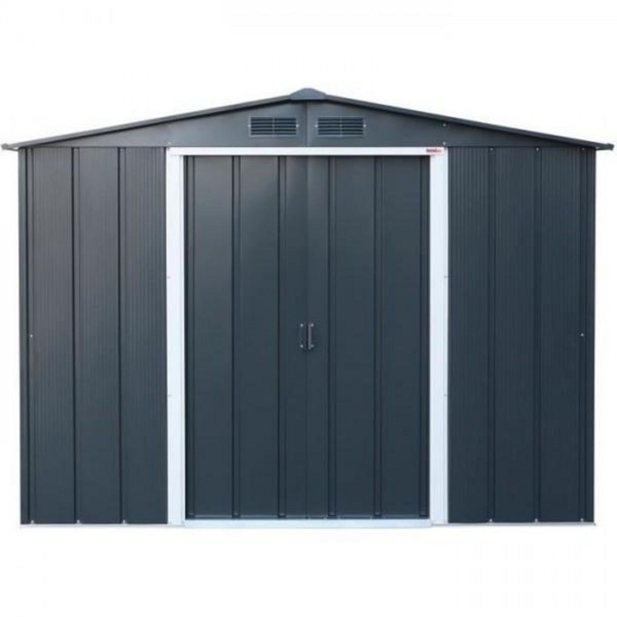 MARKET24 Abri de jardin en métal 4,77 m2 - DURAMAX - Kit d'ancrage inclus - Gris anthracite