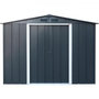Voir la diapositive 1 : MARKET24 Abri de jardin en métal 4,77 m2 - DURAMAX - Kit d'ancrage inclus - Gris anthracite