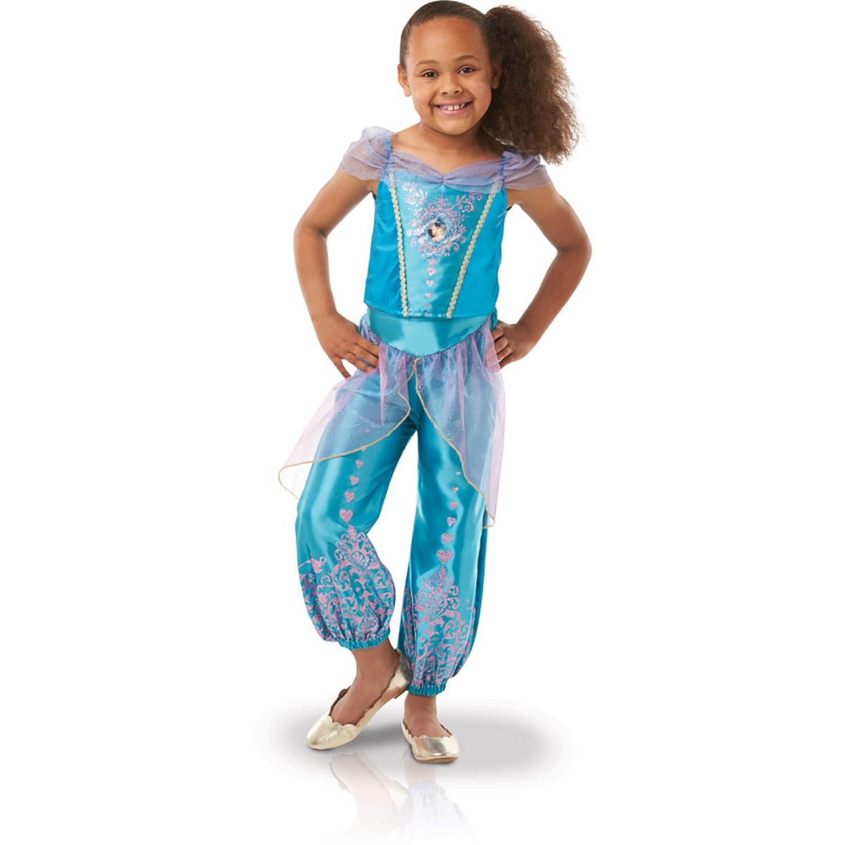 Rubie's Déguisement classique Disney Princess - Gem Princesse Jasmine : Taille 3/4 ans - 3/4 ans (96 à 104 cm)