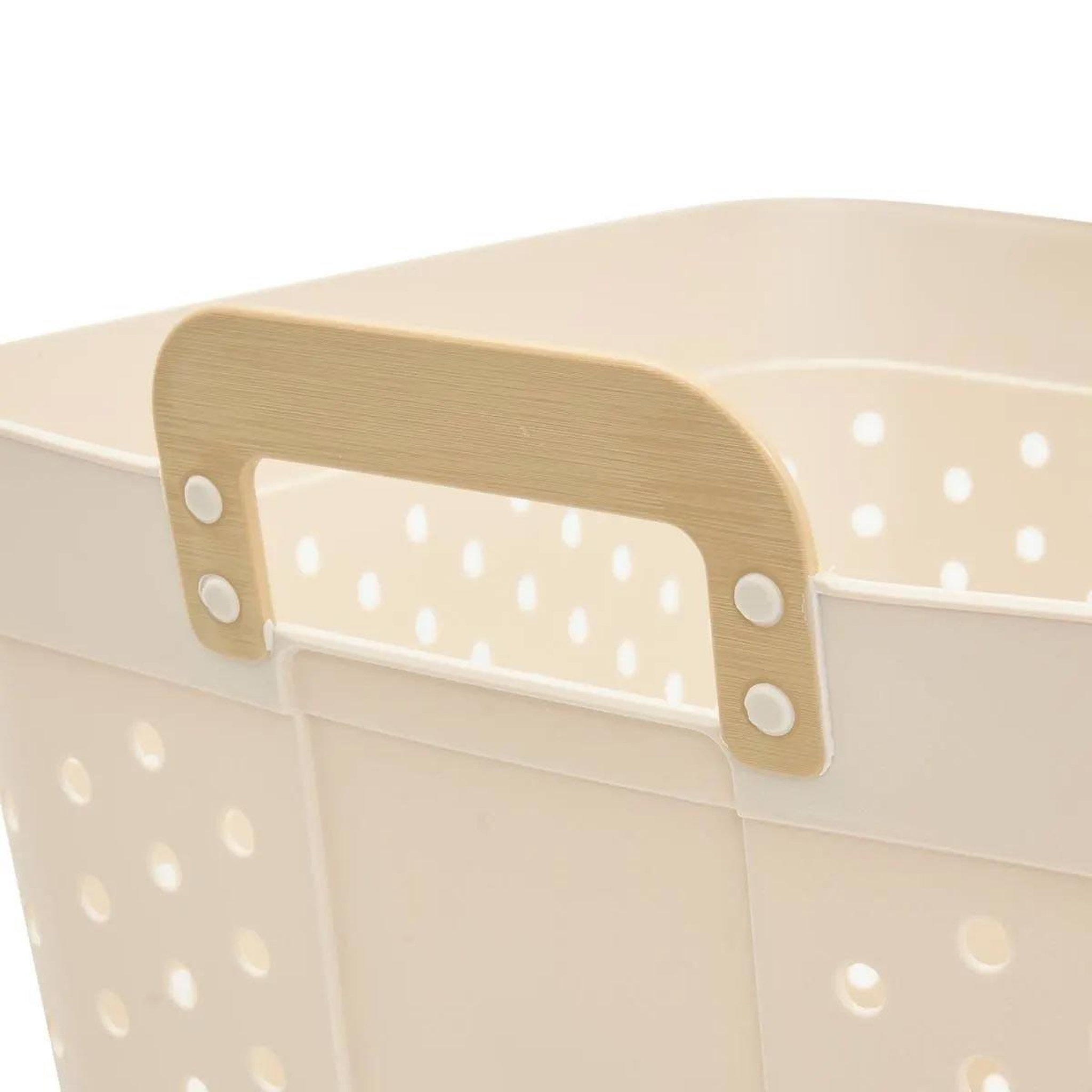 Voir la diapositive 2 : FIVE Panier à linge ajouré  flex  74l beige
