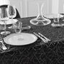 Voir la diapositive 2 : Paris Prix Nappe Antitache Imprimé  Mikado  140x240cm Noir & Argent