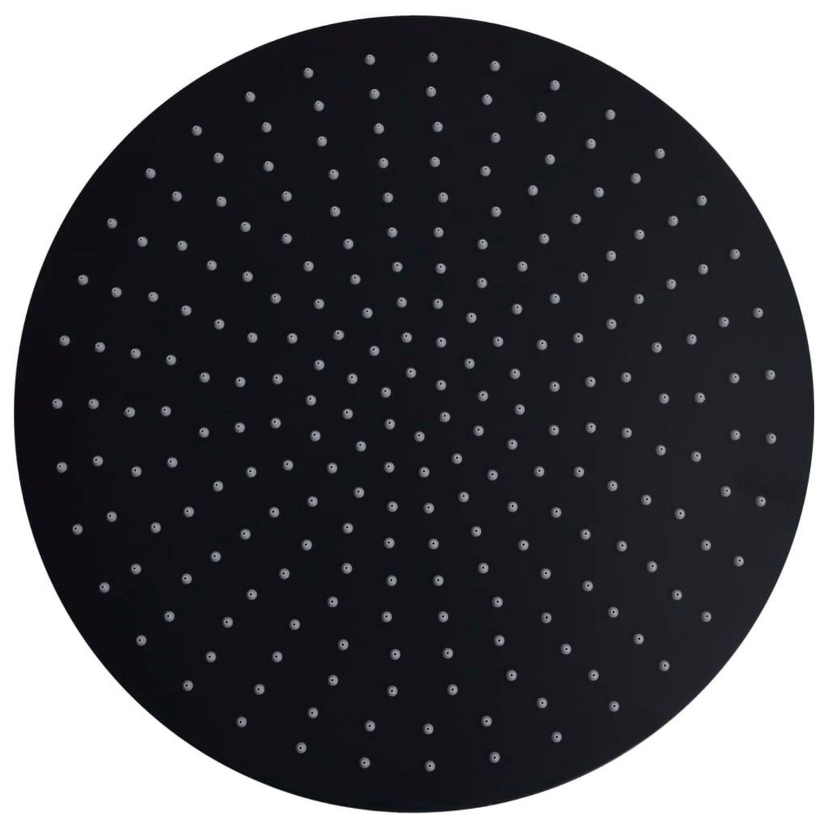 VIDAXL Pomme de douche pluie Acier inoxydable 40 cm Ronde Noir