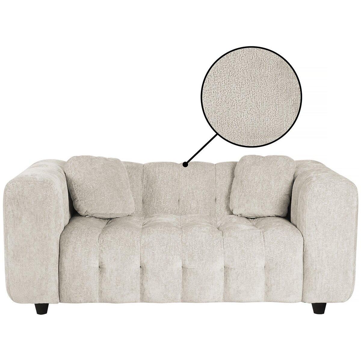 Habitat et Jardin Canapé droit en tissu chenille  Vendome  - 2 places - Beige