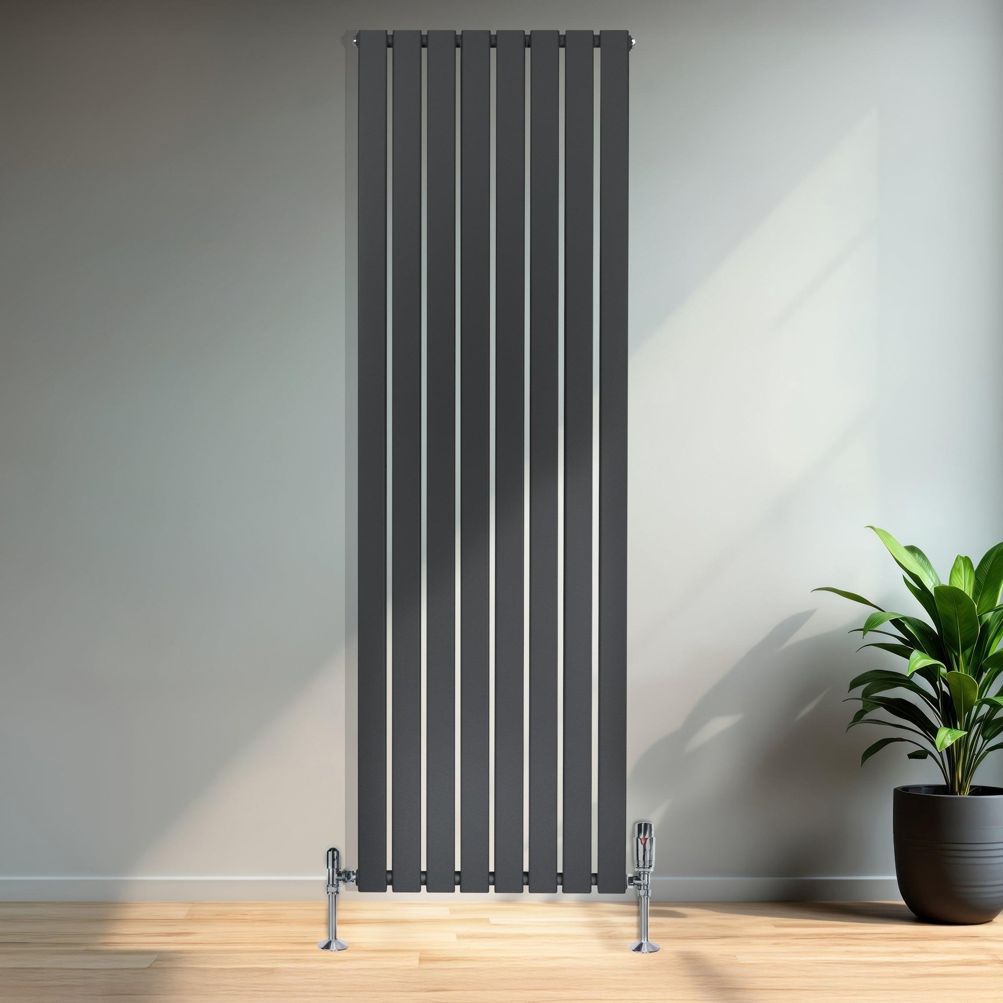 Voir la diapositive 4 : MONSTERSHOP Radiateur plat à 1 panneau & vannes - 1800 x 560 mm
