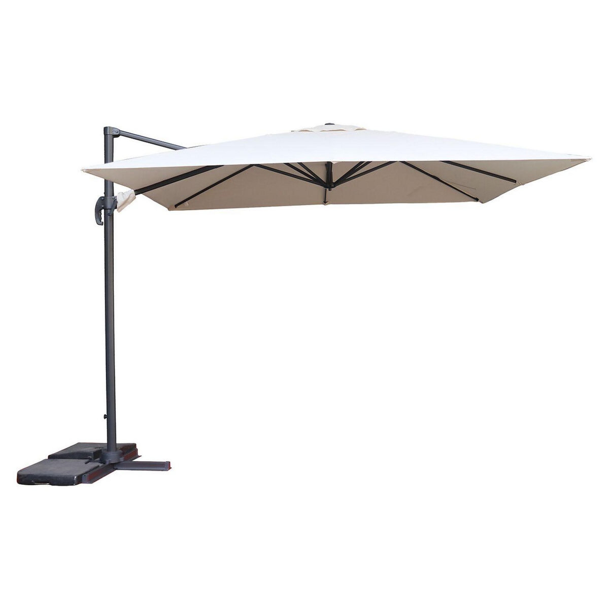HESPERIDE Parasol déporté carré CAYO - L. 300 x l. 300 cm - Blé