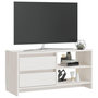 Voir la diapositive 4 : VIDAXL Meuble TV Blanc 80x31x39 cm Bois de pin massif