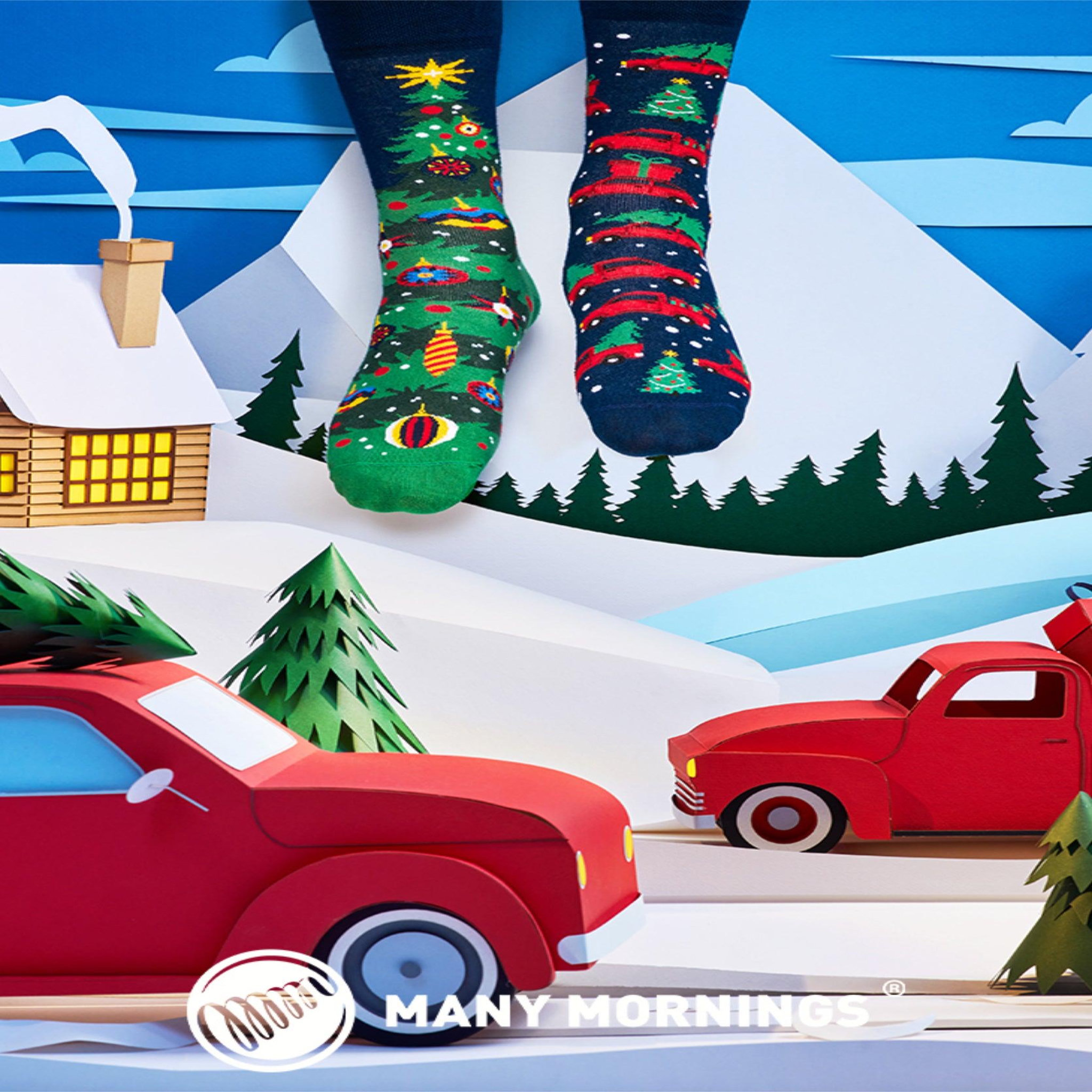 Voir la diapositive 3 : MANY MORNINGS Chaussettes xmas tree