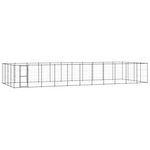 VIDAXL Chenil d extérieur pour chiens Acier 53,24 m²