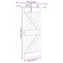 Voir la diapositive 6 : VIDAXL Porte coulissante et kit de quincaillerie 80x210 cm pin massif