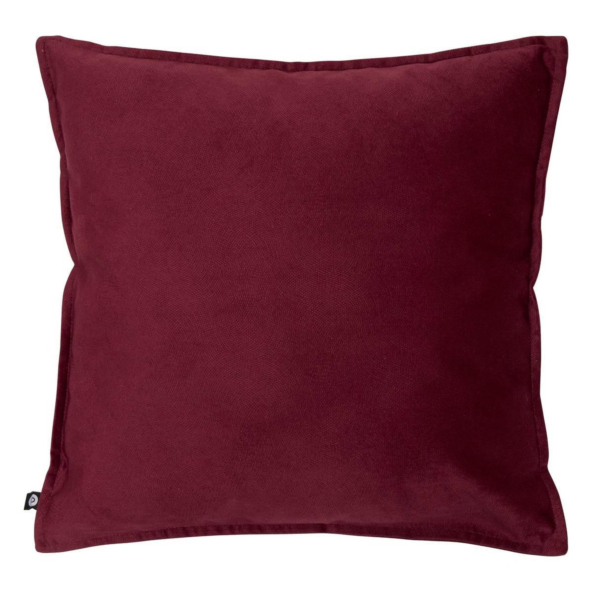 ATMOSPHERA Coussin déco uni  lilou  45x45cm rouge grenat