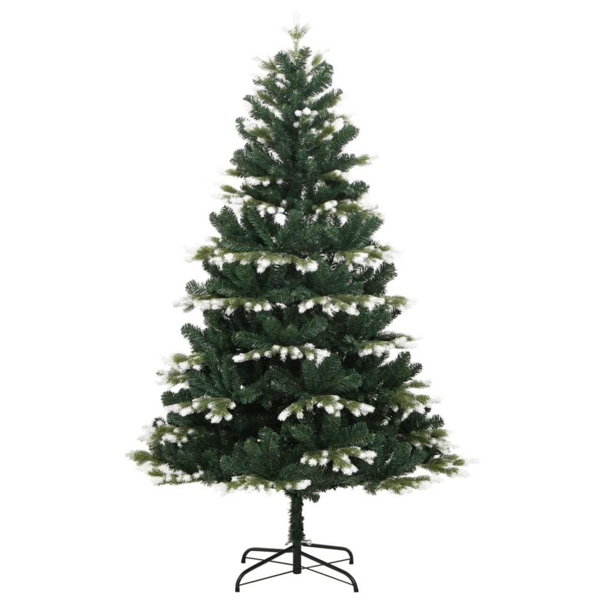 VIDAXL Sapin de Noël artificiel a charnieres avec neige floquee 150 cm