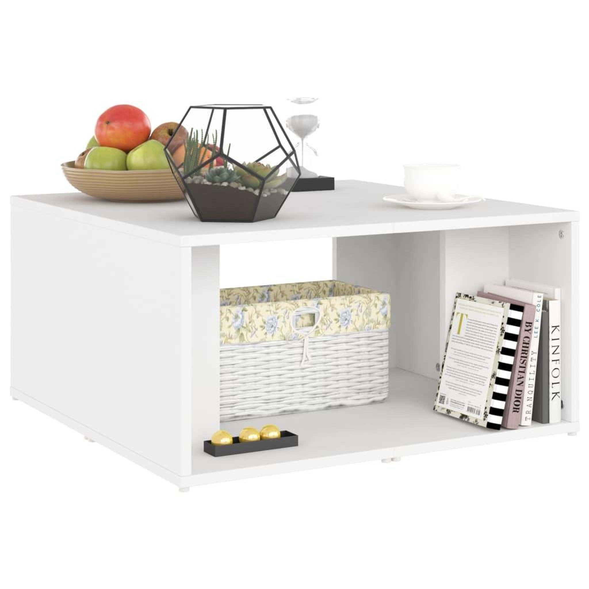 Voir la diapositive 4 : VIDAXL Tables basses 4 pcs blanc 33x33x33 cm bois d'ingenierie